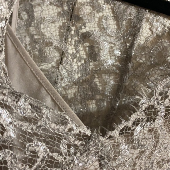 BCBGMaxAzria Y2K NWT Vintage silver lace Cocktail Dress - Picture 2 of 10